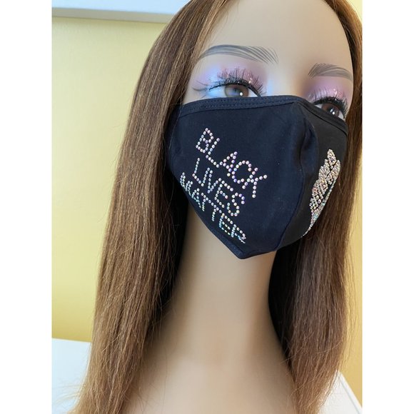 Black Lives Matter Mask  AB Color Adjustable Ear L - Picture 3 of 9